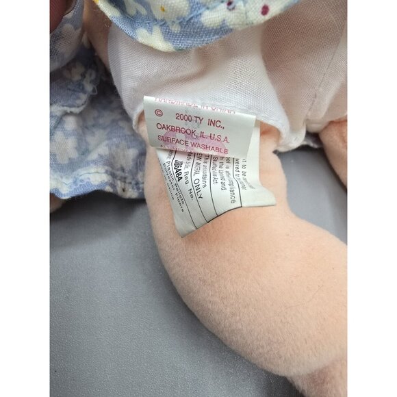 Ty Beanie Kids ANGEL 11" Doll Toy Blonde Hair Blue Floral Dress 2000 Vintage Tag - Picture 5 of 8